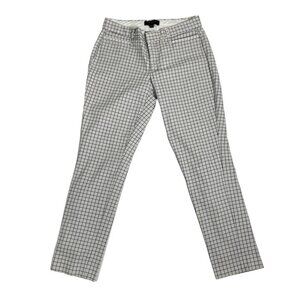 Banana Republic women's pants 4 gray plaid Sloan Curvy fit crop length